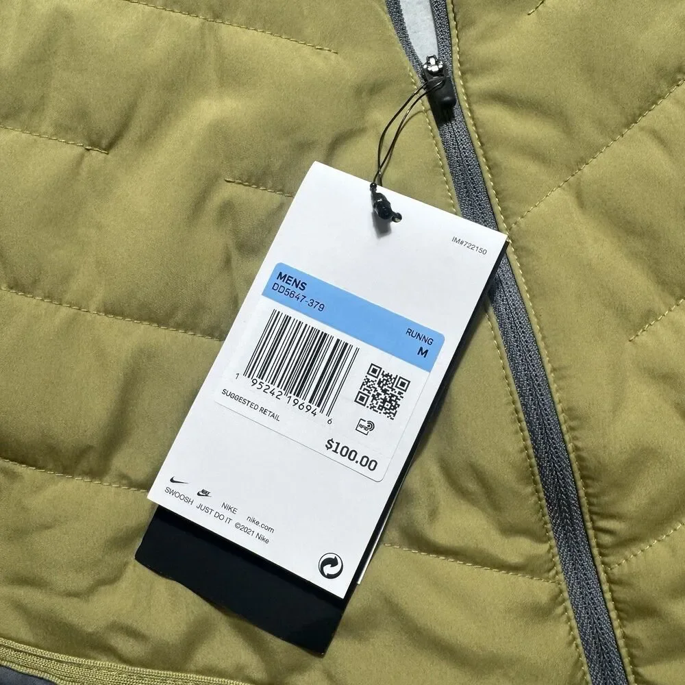 NEW Nike Men’s Medium Therma-FIT Repel Synthetic Fill Running Vest DD5647-379
